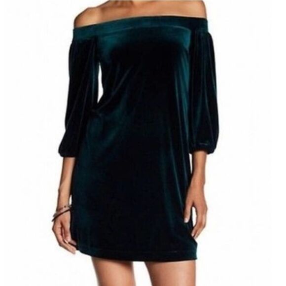 Vince Camuto Velvet Off Shoulder Dress - Picture 1 of 11